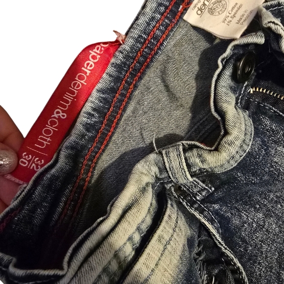 Paper Denim & Cloth Men's Distressed Blue Skinny Jeans - Picture 4 of 6